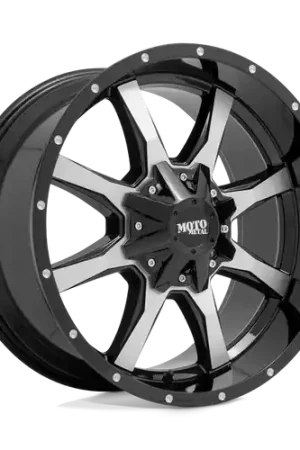 Moto Metal MO970 6X135/6X139.7 17X9 +12 GLOSS BLACK MACHINED FACE No Minimum Order