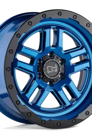 Black Rhino BARSTOW 6X139.7 18X9.5 +12 DEARBORN BLUE W/ BLACK RING Clearance