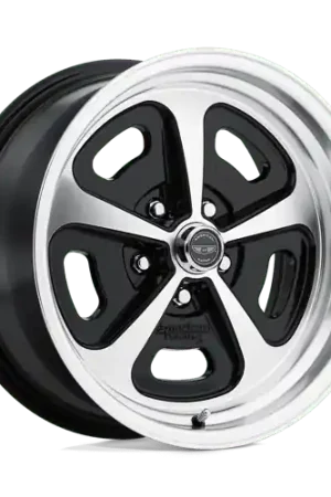 American Racing Vintage VN501 500 MONO CAST 5X120.65 15X8 0 GLOSS BLACK MACHINED Fast Shipping