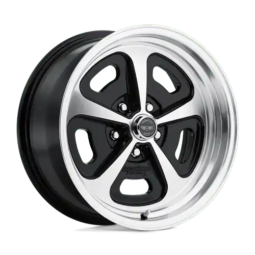 American Racing Vintage VN501 500 MONO CAST 5X120.65 15X8 0 GLOSS BLACK MACHINED Fast Shipping