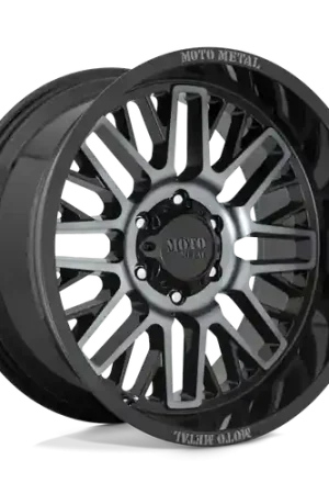 Get Yours Moto Metal MO802 5X150 20X9 +18 GLOSS BLACK MACHINED WITH GRAY TINT