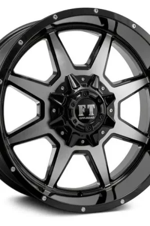 Save Now Full Throttle Ft2 Wheel 22x12 5x127 & 5x135 Black Machined -44mm - FREE T-SHIRT INCLUDED!