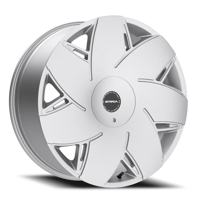 Authentic Strada S67 Turbina Wheel 22x9 5x115 & 5x120 Brushed Silver 15mm - FREE T-SHIRT INCLUDED!
