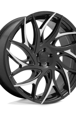 DUB 1PC S259 G.O.A.T. 5X120 20X9 +35 GLOSS BLACK WITH MACHINED SPOKES Order Now