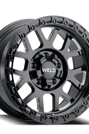 Weld Off-Road Cinch Wheel 17x10 6x135 & 6x139.7 Gloss Black Milled -25mm - FREE T-SHIRT INCLUDED! Reduced Price