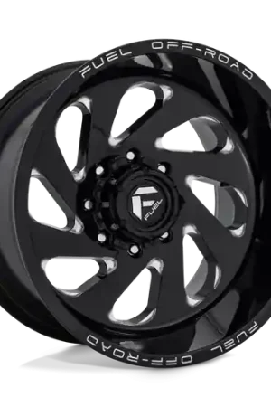 Fuel 1PC D637 VORTEX 8X165.1 20X10 -18 GLOSS BLACK MILLED Markdown
