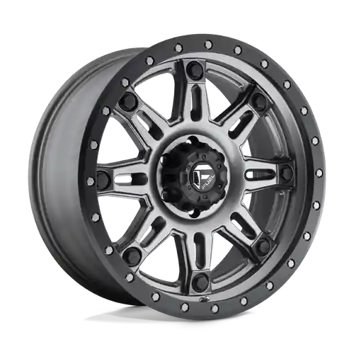 Hot Picks Fuel 1PC D568 HOSTAGE III 6X139.7 18X9 +1 MATTE GUN METAL BLACK BEAD RING