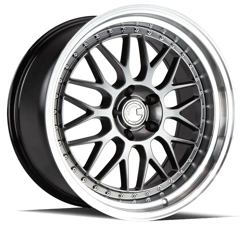Aodhan Ah02 Wheel 19x9.5 5x120 Hyper Black w/ Machined Lip 35mm - FREE T-SHIRT INCLUDED! Warranty Included