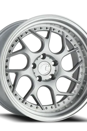 Must Have Aodhan Ds01 Wheel 18x8.5 5x114.3 Silver w/ Machined Lip And Chrome Rivets 35mm - FREE T-SHIRT INCLUDED!