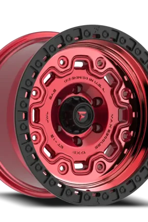 Fittipaldi Offroad Ft100Rtb Wheel 18x9 5x150 Red w/ Black Lip 18mm - FREE T-SHIRT INCLUDED! Editor’s Pick