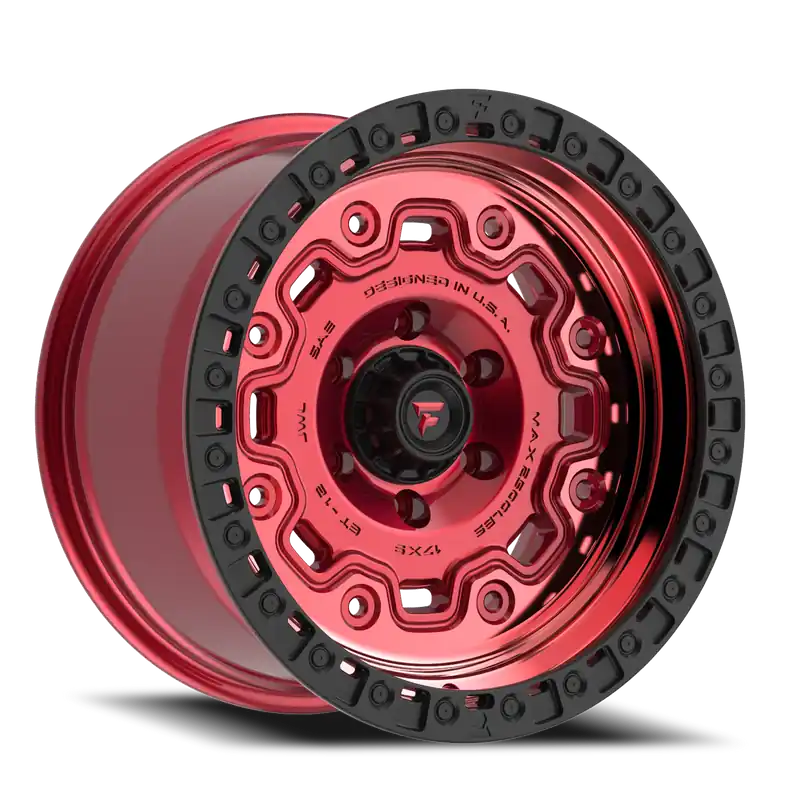 Fittipaldi Offroad Ft100Rtb Wheel 18x9 5x150 Red w/ Black Lip 18mm - FREE T-SHIRT INCLUDED! Editor’s Pick