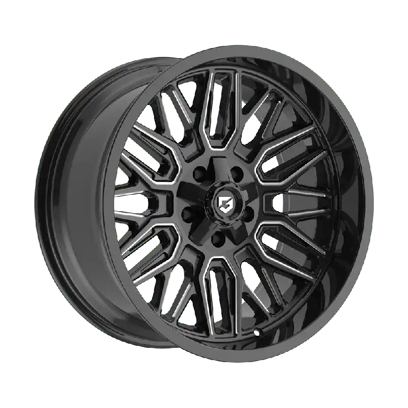 Worldwide Shipping Gear Off Road 775Bm Wheel 20x9 8x170 Gloss Black Milled 18mm