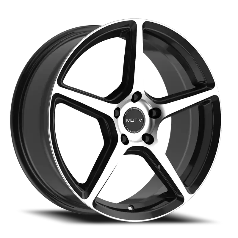 Motiv 433Mb Blade Wheel 16x7.5 5x114.3 Black Machined 40mm Super Sale