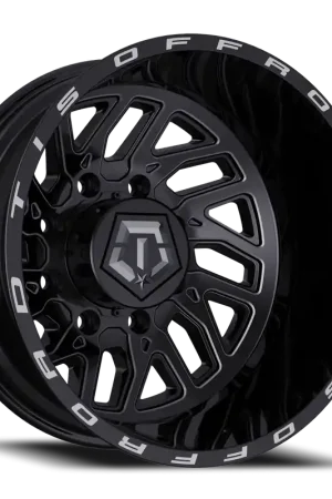 Tis 544Bm Dually Wheel 20x8.25 8x210 Gloss Black w/ Milled Accents - 198mm - FREE T-SHIRT INCLUDED! Must Have