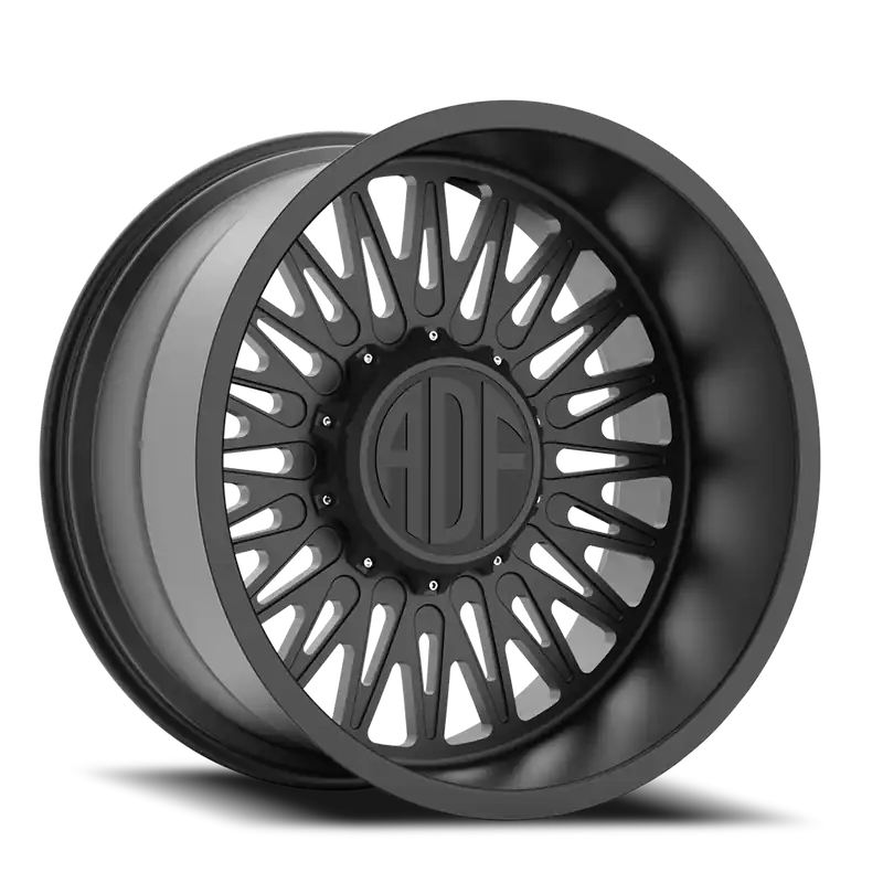 Adf Bobtail Wheel 24x14 5x127 Satin Black -76mm - MINIMUM PURCHASE OF 4 - FREE T-SHIRT INCLUDED! In Demand