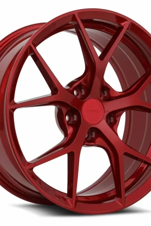 Crafted Mrr Fs6 Wheel 20x8.5 5x114.3 Candy Red 20mm - FREE T-SHIRT INCLUDED!