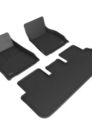 Hot Picks 3D MAXpider 21-22 Tesla Model S Kagu 1st & 2nd Row Floormats - Black