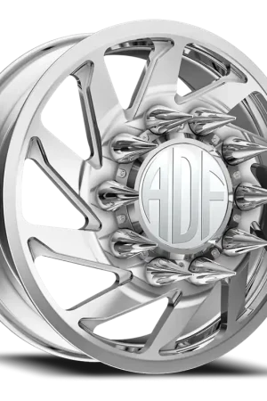 Reduced Price Adf Contractor Right Dually Wheel 20x8.25 8x165.1 Polished 144mm - MINIMUM PURCHASE OF 4 - FREE T-SHIRT INCLUDED!