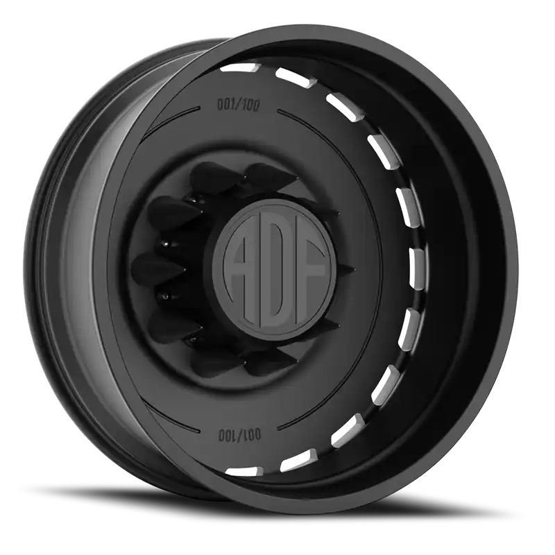 Seasonal Sale Adf Ltd Dually Wheel 28x8.25 8x170 Satin Black -156mm - MINIMUM PURCHASE OF 4 - FREE T-SHIRT INCLUDED!