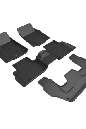 Best Choice 3D MAXpider 22-25 Jeep Grand Cherokee L 6-Seat w/ Rear Center Kagu 1st 2nd 3rd Row - Set (Black)