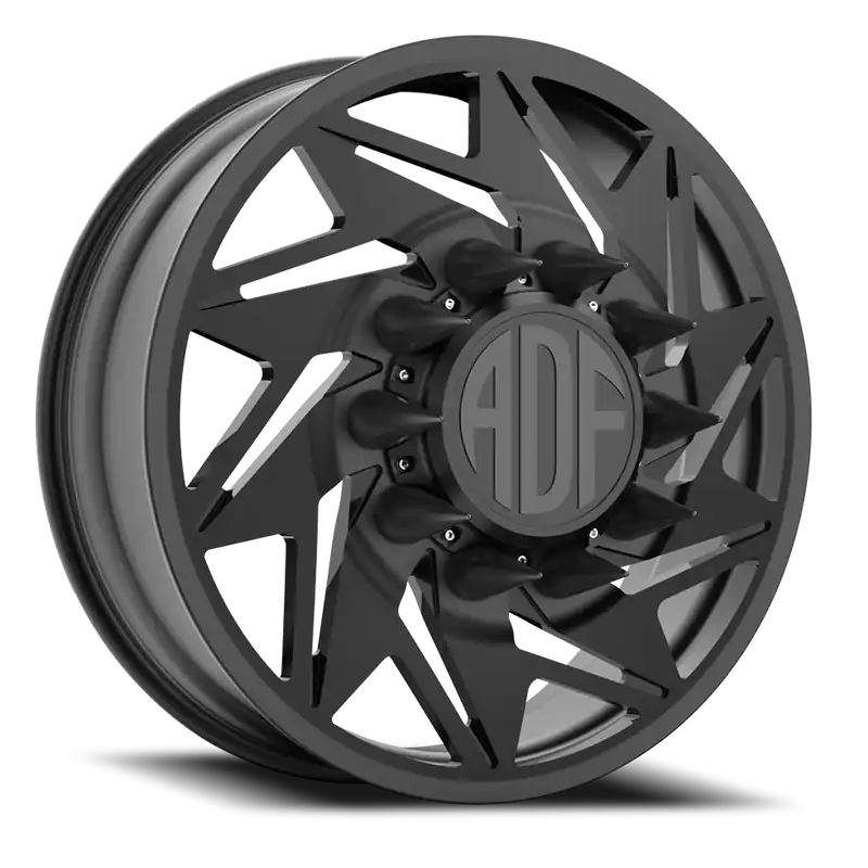Seasonal Sale Adf Flex Left Dually Wheel 22x8.25 10x225 Satin Black 144mm - MINIMUM PURCHASE OF 4 - FREE T-SHIRT INCLUDED!
