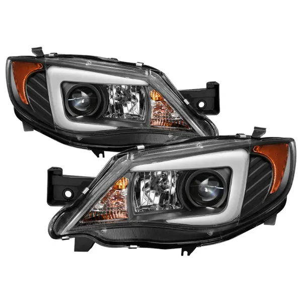 Spyder Subaru WRX 08-09 Projector Headlights - Halogen Model Only - Black PRO-YD-SWRX08-LBDRL-BK Exclusive