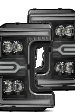 Trending AlphaRex 17-19 Ford F-250/350/450 SD NOVA-Series LED Proj Headlights Bk w/Actv Light SeqSig & SBDRL