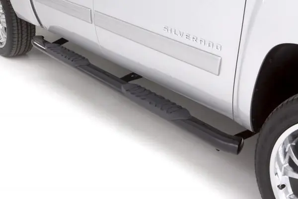 Genuine Lund 15-18 Ford F-150 SuperCrew 5in. Oval Curved Steel Nerf Bars - Black