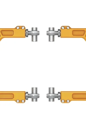 ICON 2024-2025 Toyota Tacoma/2024-2025 Toyota Land Cruiser 250 Series/2024-2025 Lexus GX550/2025 Toyota 4Runner, Front, Billet Upper Control Arms w/ Delta Joint Pro, Gold Anodizing Sale