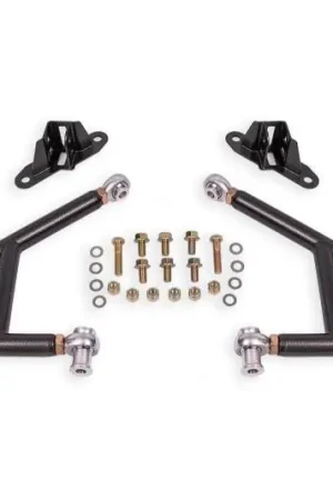 BMR 11-14 Ford Mustang Lower A-Arm Kit - Black Hammertone Worldwide Shipping