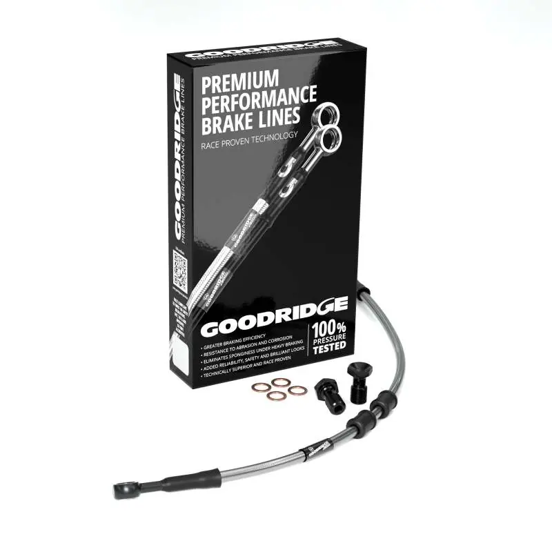 Goodridge 09-40 HD XL883/N +8in Clear Brake Line Kit w/Stainless Steel Fittings Best Choice