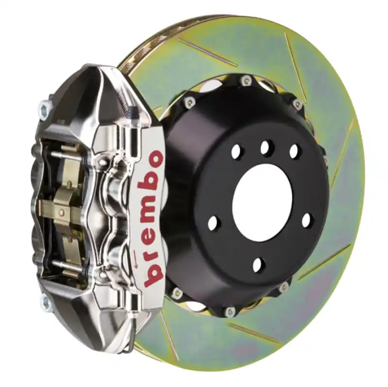 Today Only Brembo 19+ 330i Rear GTR BBK 4 Piston Billet 380x28 2pc Rotor Slotted Type1-Nickel