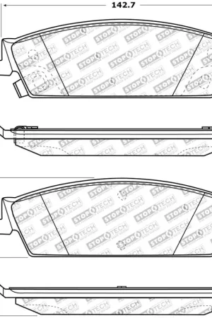 StopTech Sport Brake Pads w/Shims and Hardware - Front Free Returns