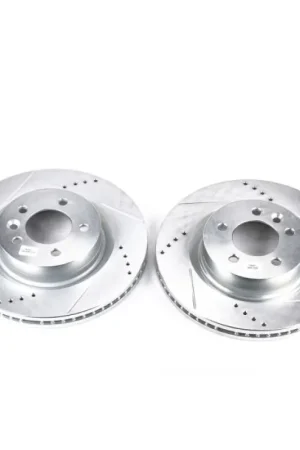 Bargain Power Stop 05-09 Land Rover LR3 Front Evolution Drilled & Slotted Rotors - Pair