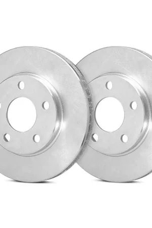 In Demand SP Performance Front Vented 8 Lug Plain Coated Silver ZRC Brake Rotors PLA P54-077-P