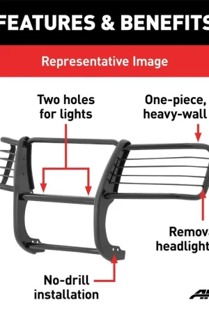 Aries Black Steel Grille Guard, Select Chevrolet Silverado 1500 BBDR 4092 Get Yours