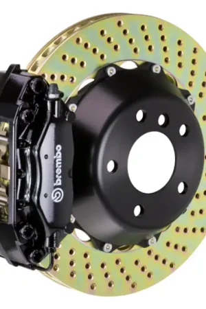 Wholesale Brembo 01-06 LS430 Rear GT BBK 4 Piston Cast 2pc 345x28 2pc Rotor Drilled-Black