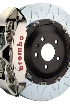 Brembo 09-16 Panamera/S/4S/Turbo Front GTR BBK 6 Pist Billet 405x34 2pc Rotor Slotted Type3- Nickel Genuine