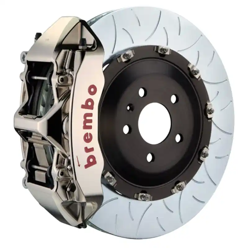 Brembo 09-16 Panamera/S/4S/Turbo Front GTR BBK 6 Pist Billet 405x34 2pc Rotor Slotted Type3- Nickel Genuine