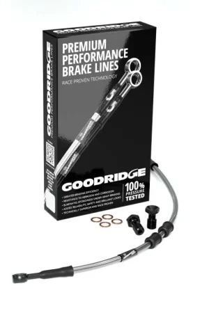 Goodridge 99-05 HD FXDX +10in Clear Brake Line Kit w/Stainless Steel Fittings Clearance