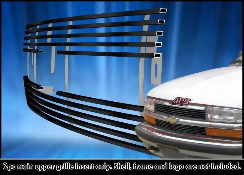 Seasonal Sale APS Black Stainless Steel Billet Grille APS GR03HEJ44J