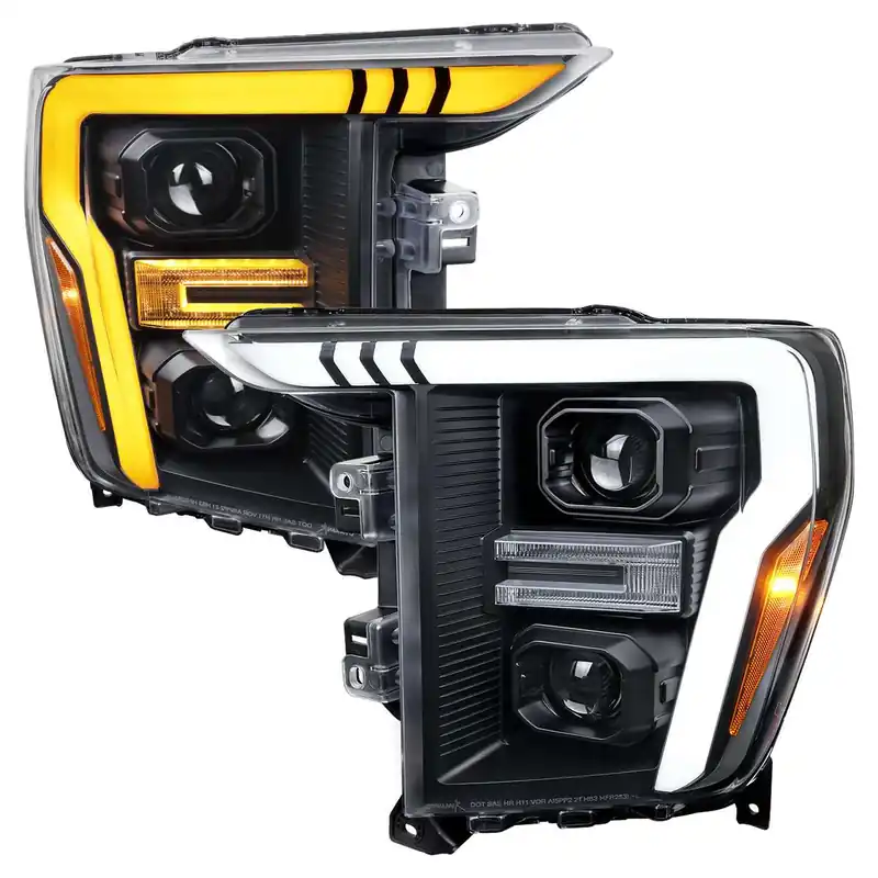 Luxury Spec-D LED Projector Headlight with DRL Light Bar SPE 2LHP-F15021JM-SQ-RS