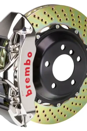 Brembo 89-94 Carrera/90-94 Carrera Front GTR BBK 6 Piston Billet 355x32 2pc Rotor Drilled- Nickel Mega Sale