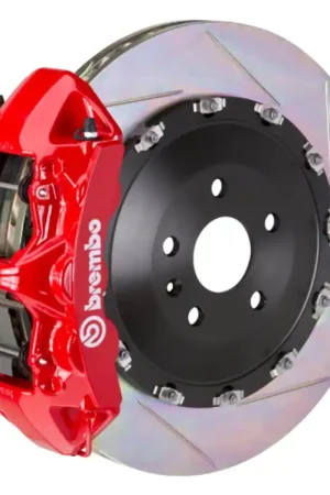 Last Chance Brembo 08-10 Cayenne Turbo (Excl. Turbo S) Fr GT BBK 6 Pist Cast 405x34 2pc Rotor Slotted Type1-Red