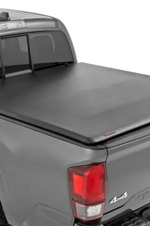 Free Shipping Rough Country Soft Roll Up Bed Cover - 5' Bed - Toyota Tacoma 2WD/4WD 2016-2023 DHTP 42716501