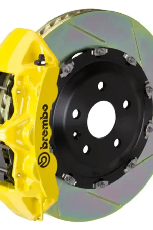 Best Choice Brembo 15-18 M3 (CC Brake Equipped) Fr GT BBK 6 Pist Cast 380x34 2pc Rotor Slotted Type1-Yellow