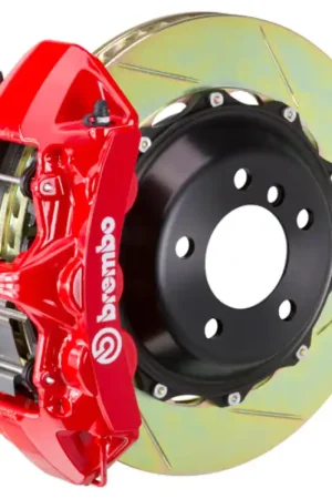 Brembo 20+ Corvette C8/C8 Z51 Front GT BBK 6 Piston Cast 380x32 2pc Rotor Slotted Type-1-Red Exclusive