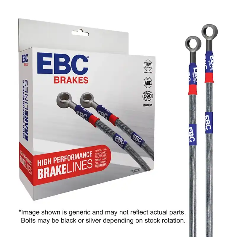 EBC 08-13 Chevrolet Silverado 1500 (2WD) (w/Rear Rotors & 2in Ext) Stainless Steel Brake Line Kit Money Back Guarantee
