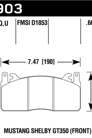Hawk 2015 Ford Mustang DTC-60 Front Brake Pads High Quality