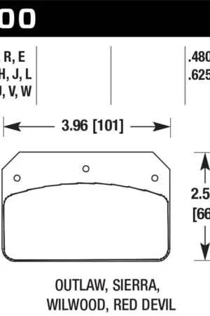 While Supplies Last Hawk Wilwood Dynalite Caliper DTC-30 Brake Pads